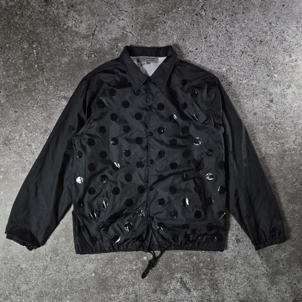 Comme Des Garcons Good Design Shop (CDG Play) Polkadot Coach Jacket Black Rare IS-J001