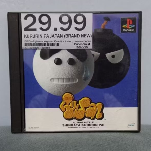 Kururin Ps1 ps one original kaset playstation