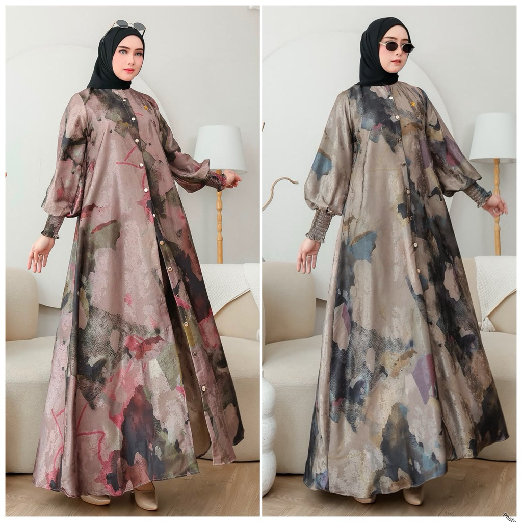 Gamis Set Kulot”Amara Setcel 2in1 By Nona”