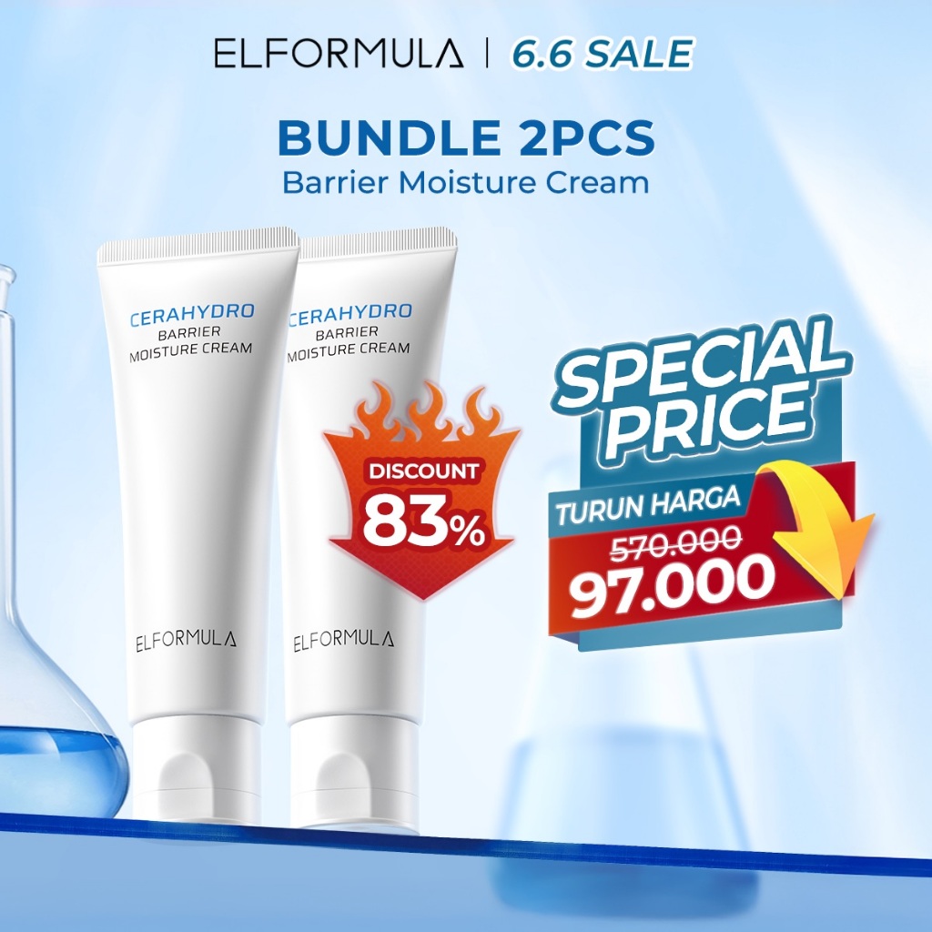 [TURUN HARGA] ELFORMULA Bundle 2pcs CeraHydro Barrier Repair Moisture Cream - Pelembab Wajah dengan 