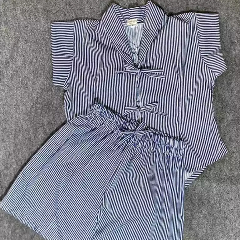 SETELAN VEST HARUKA HOTPANTS | ONE SET VEST SALUR | ONE SET VEST STRIPE HARUKA HOTPANTS TERBARU