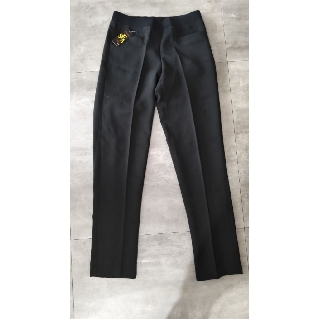 (new, tag) celana bahan kantoran kerja wanita pinggang karet SFA