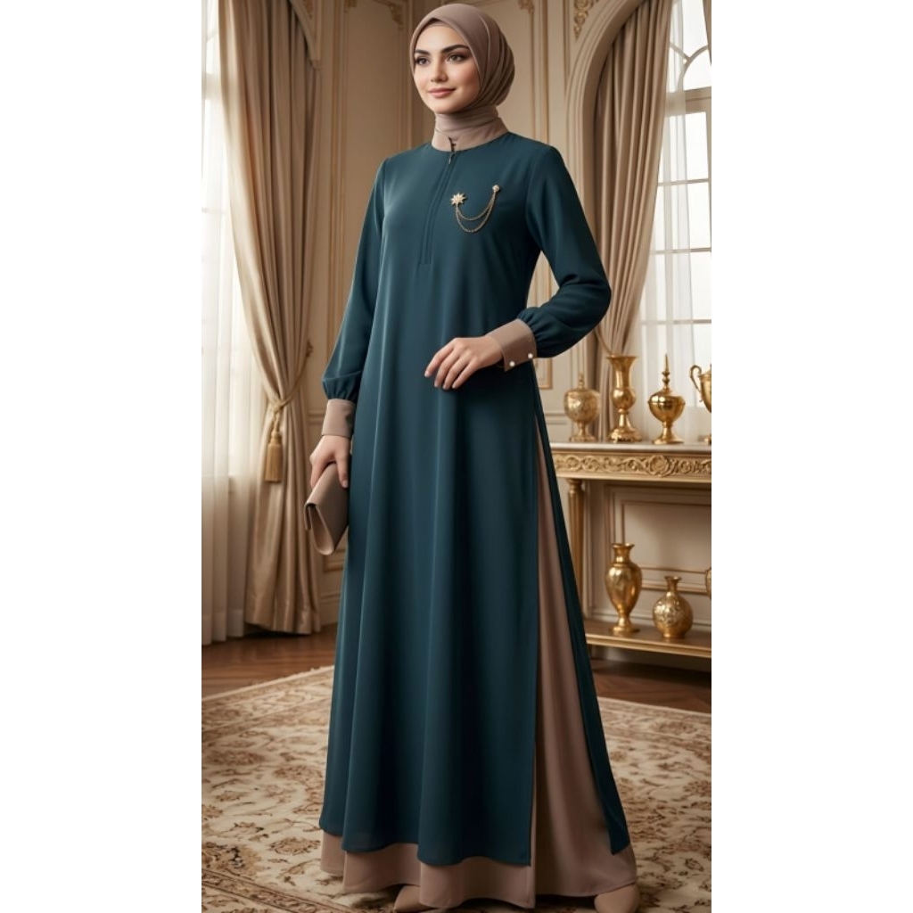 rizqiah series dress set jilbab by ani syari