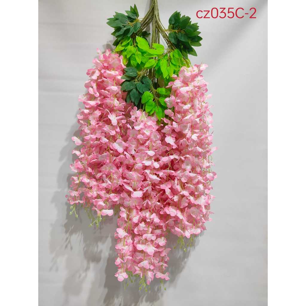 Bunga Wisteria / Bunga Juntai Westeria / Bunga Hias Plastik / Hiasan Gantung