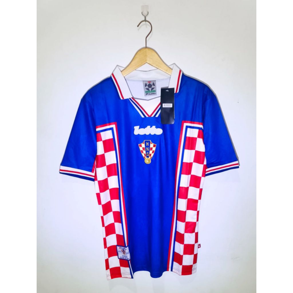 Jersey Baju Bola Retro Kroasia Away Croatia WC 1998