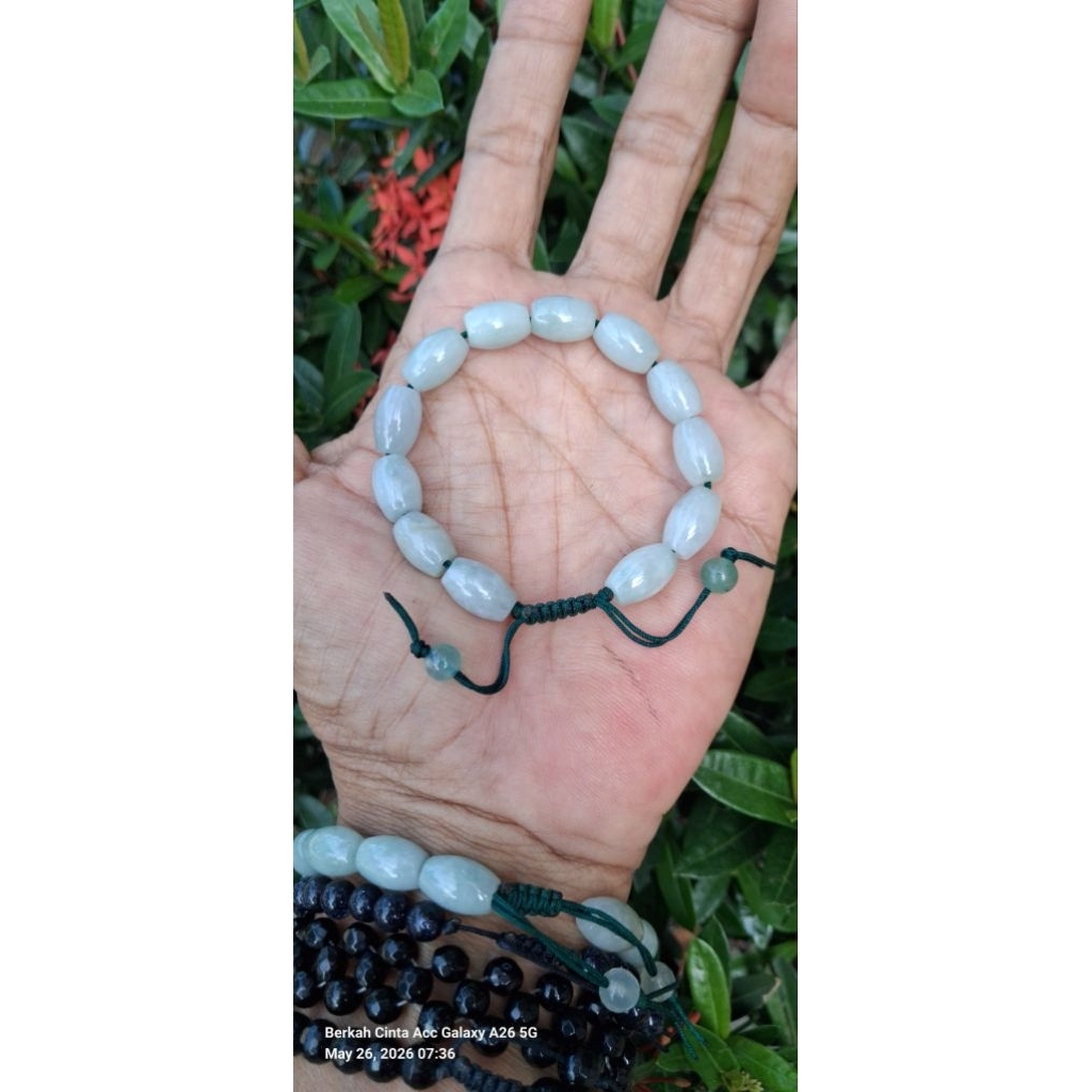 Giok Myanmar asli 8 mm