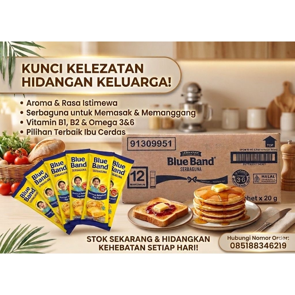 BLUEBAND SERBAGUNA SACHET 144/12RTG KEMASAN 20GR