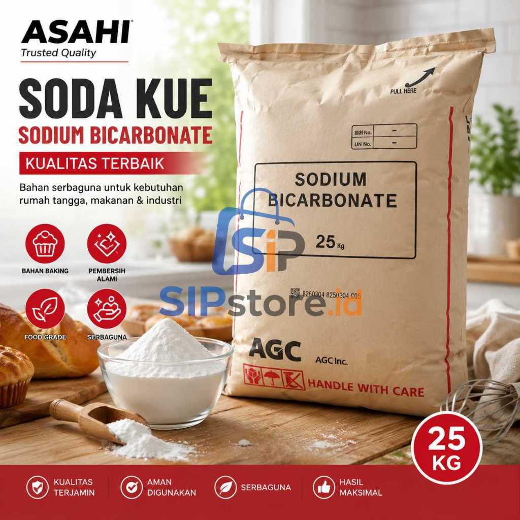 Soda Kue ASAHI Sodium Bicarbonate Baking Soda Asahi Original Pengembang Adonan Kue Porsi Grosir Karu