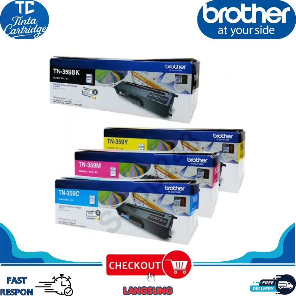 Paket Toner Cartridge Brother TN 359 Black + TN 359 Colour ( C M Y ) Original