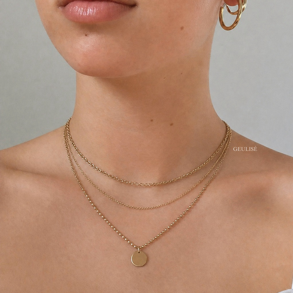 Geulise - CHELSEA NECKLACE | Kalung Layer Gold Layered Necklace Kalung Rantai 3