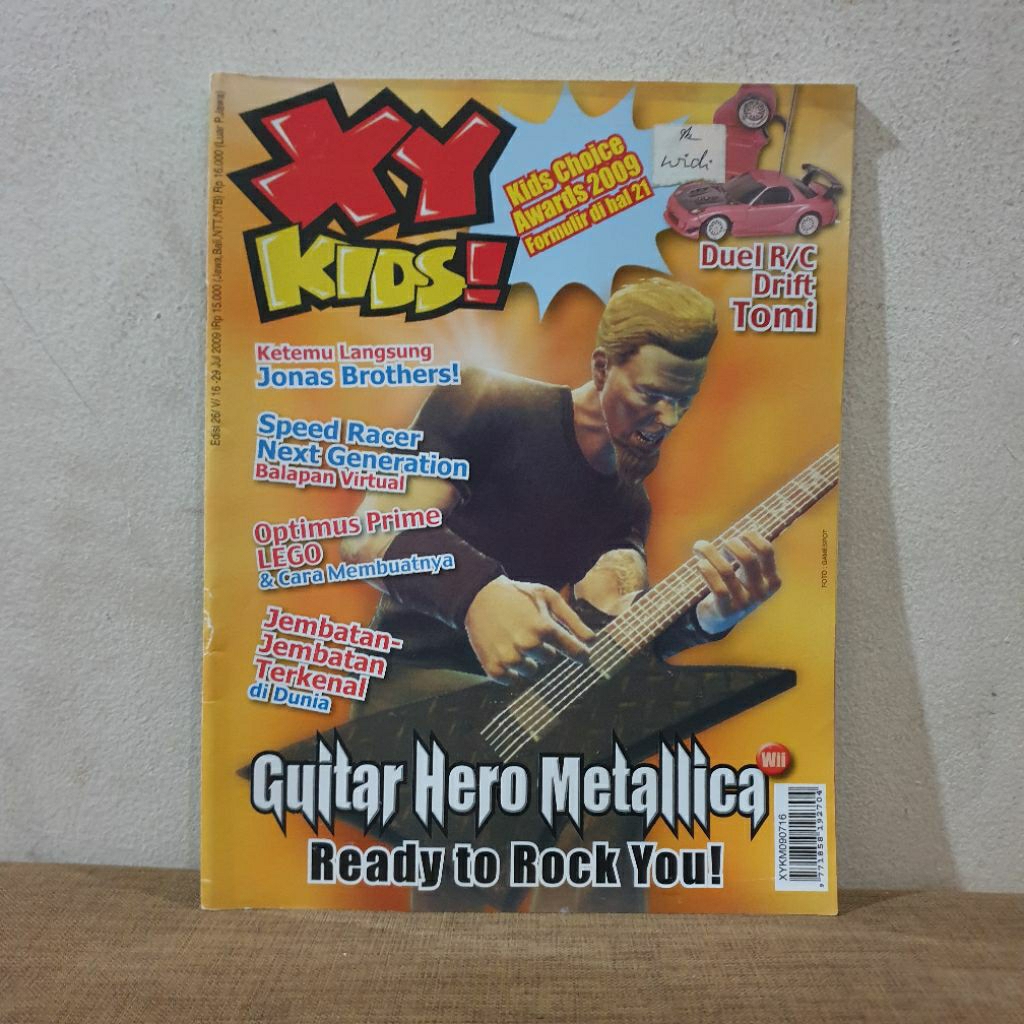 Majalah Anak XY Kids cover Gutar Hero Metallica