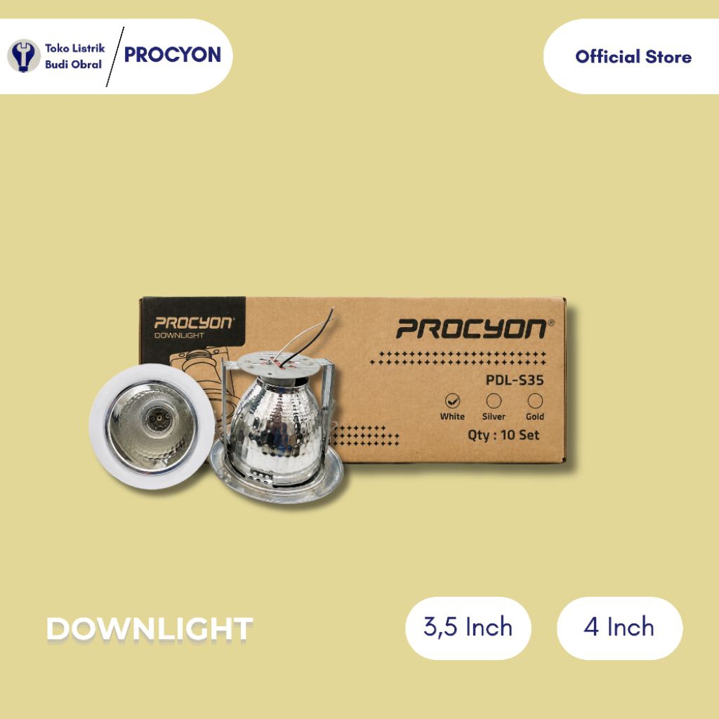 PIOLINE PROCYON DOWNLIGHT | PIOLINE Procyon Lampu Tanam 3,5 Inch dan 4 Inch