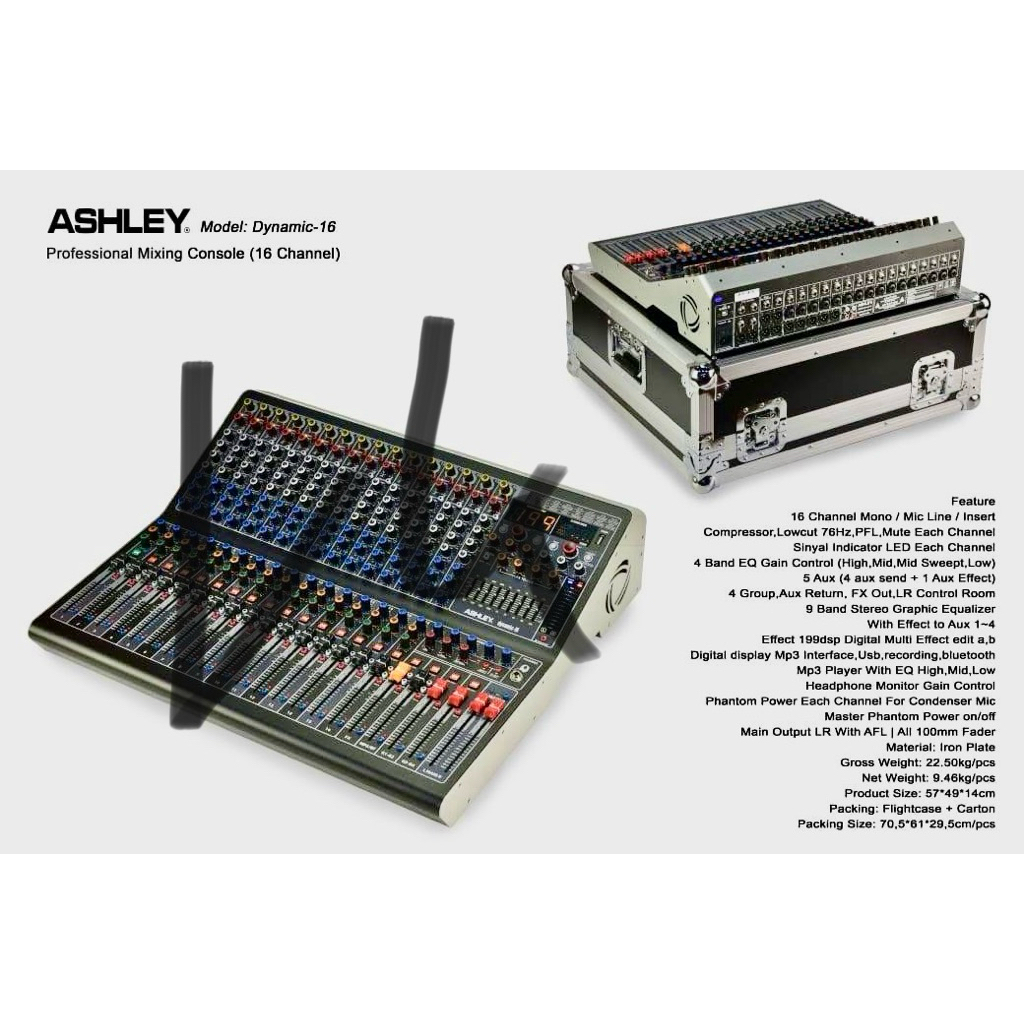 Mixer ashley dynamic 16 channel mixer ashley