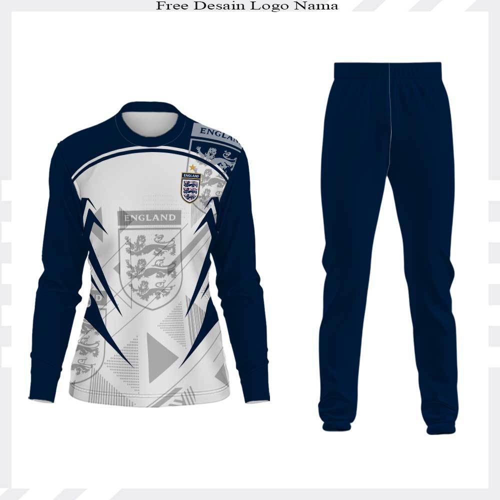 Setelan Celana Panjang Jersey Sepak Bola England Setelan Tunik Piala Dunia 2026 England Terbaru Full