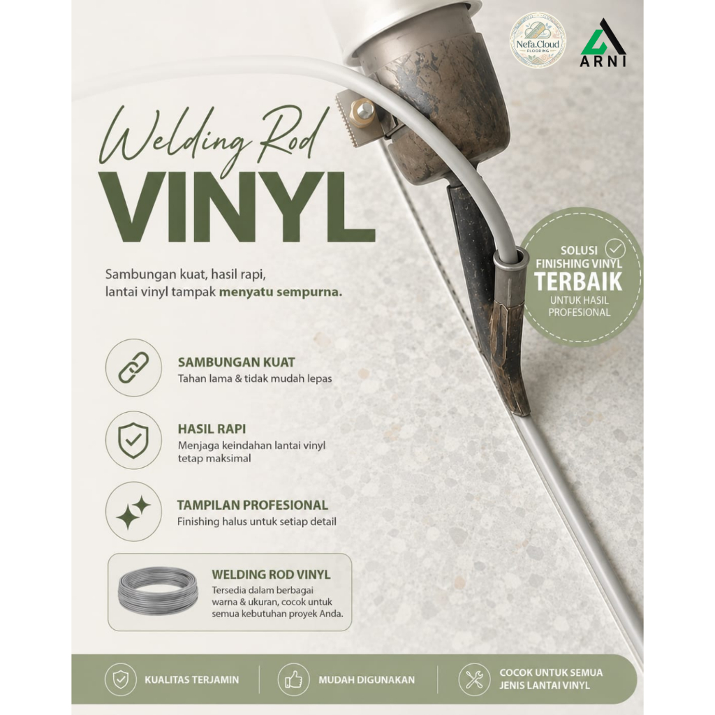 Welding Rood Vinyl PER METER / Penyambung Lantai Vinyl, Welding Rood Rumah Sakit