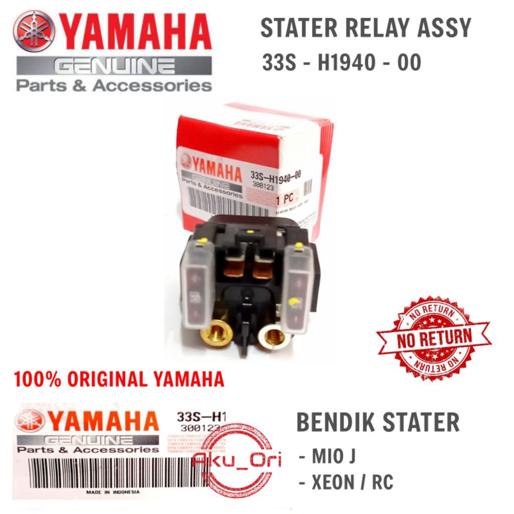 BENDIK STATER MIO J YGP bendik relay switch stater Mio j Xeon rc Byson Nouvo original yamaha 33S H19