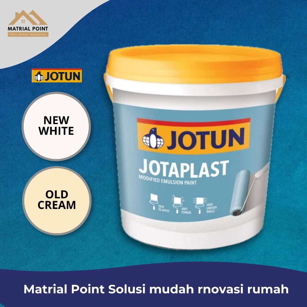 Cat Tembok Interior Jotun Jotaplast 26 kg / 18L - Kedap Air, Tahan Cuaca, Mudah Diaplikasikan pelapi