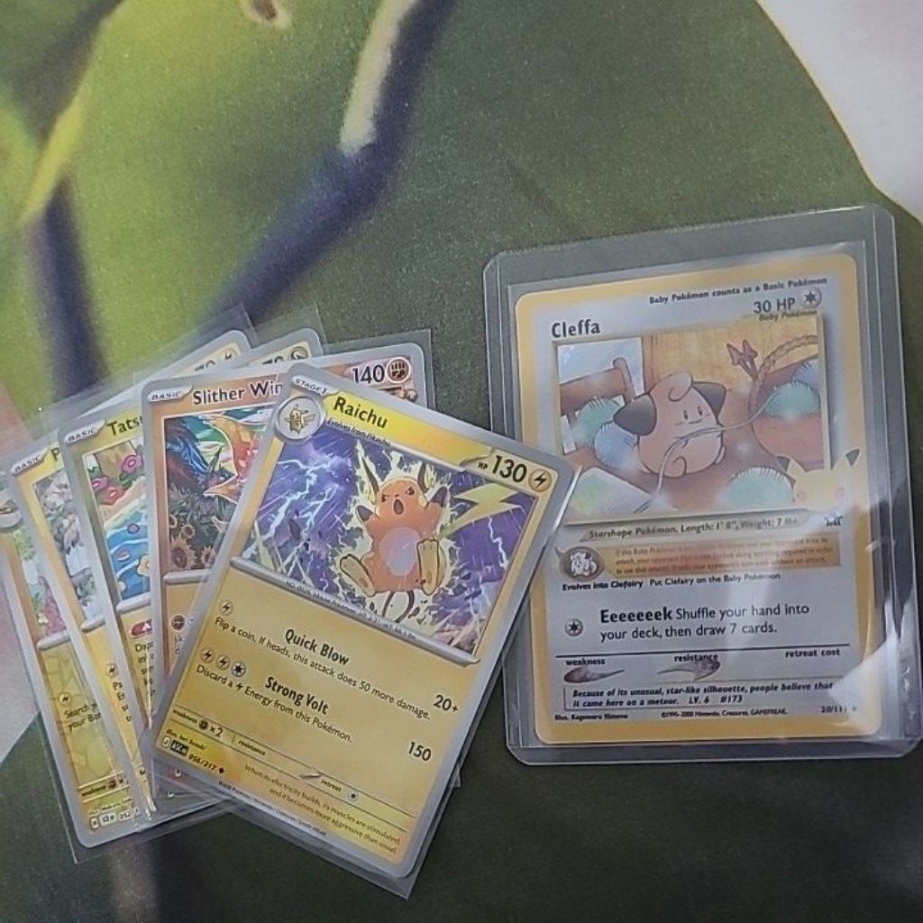 Cleffa 25th + Raichu Pokemon TCG
