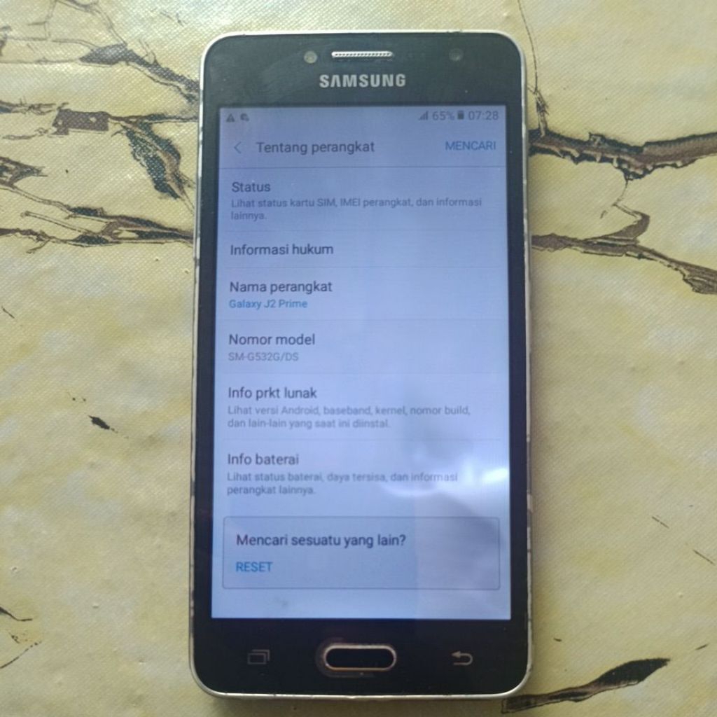 Hp Samsung Galaxy J2 Prime RAM 1,5GB Internal 8GB