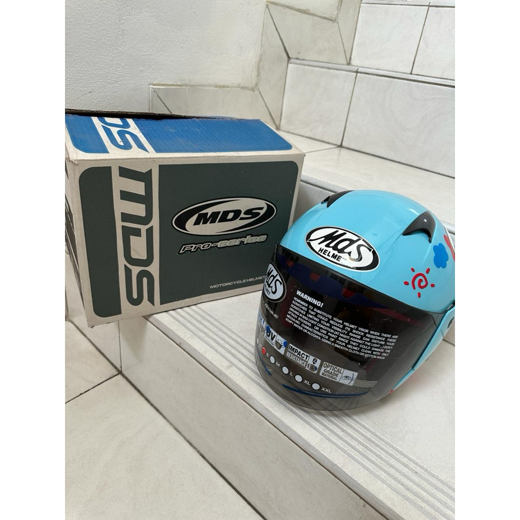 helm anakk MDS biru kerokeropi