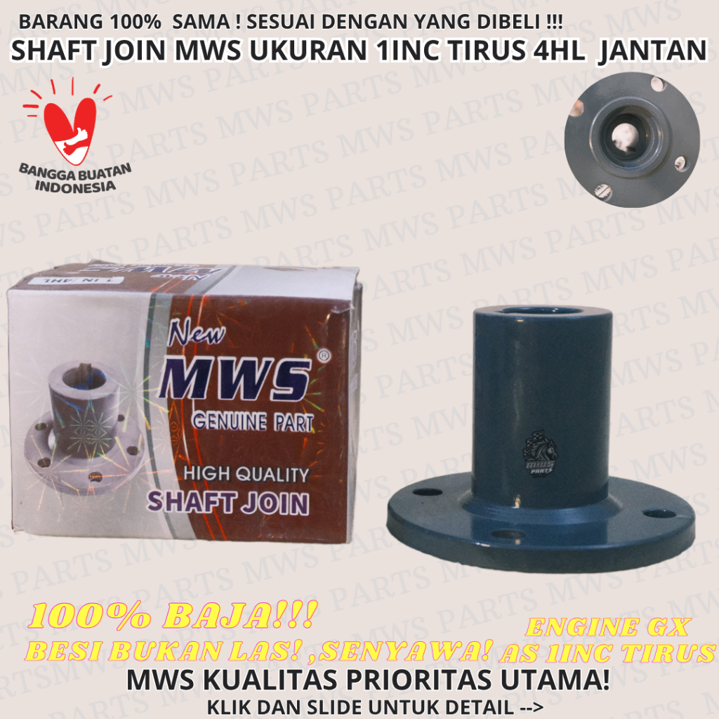 1INC TIRUS 4HL SHAFT JOIN MWS ASLI BAJA DAN SENYAWA SAMBUNGAN KONEKTOR AS MESIN KE AS KAPAL JOIN PLE