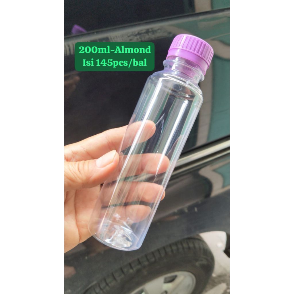 Botol plastik 200ml /botol plastik almond 200ml