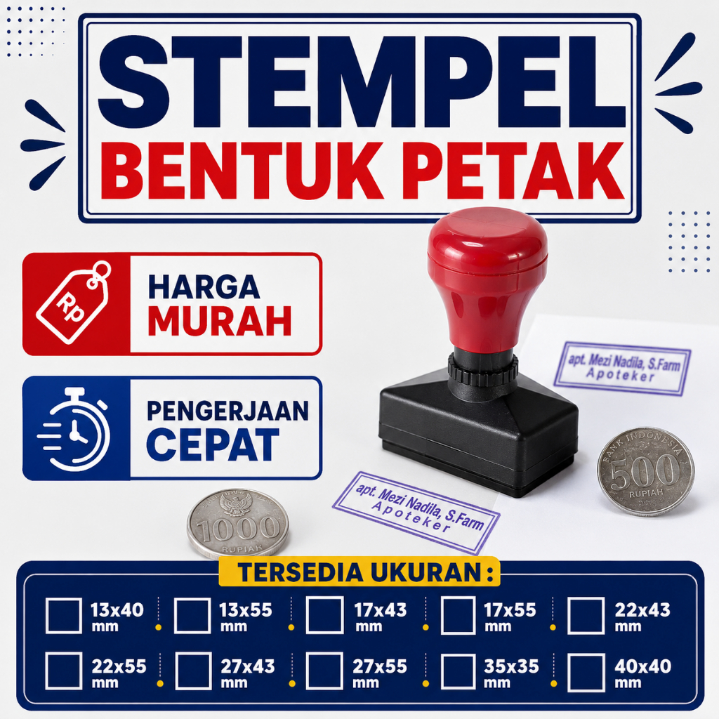 Stempel Stampel Custom Stamp Logo Nama Perusahaan Tanda Tangan Lunas Stample Otomatis Stempel Dokter