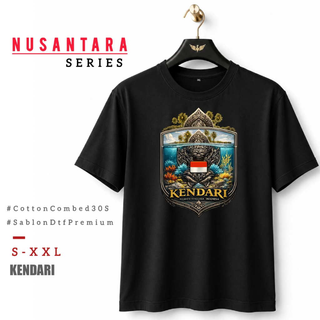 [ECER & GROSIR] Baju Kaos Premium oleh-oleh Kendari Sulawesi Tenggara Souvenir Eksklusif Unisex Dewa