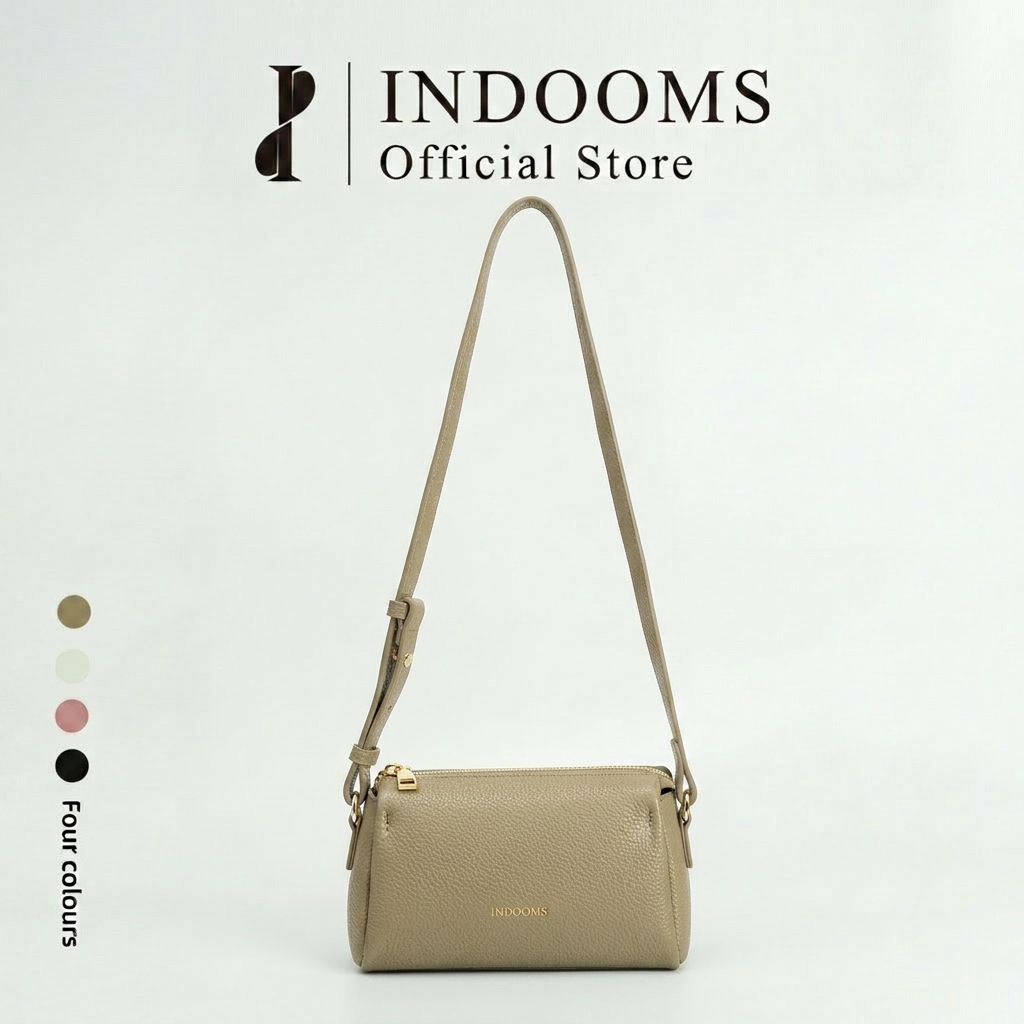 INDOOMS Tas Tangan Selempang Bowling Kecil Kulit Wanita Modern
