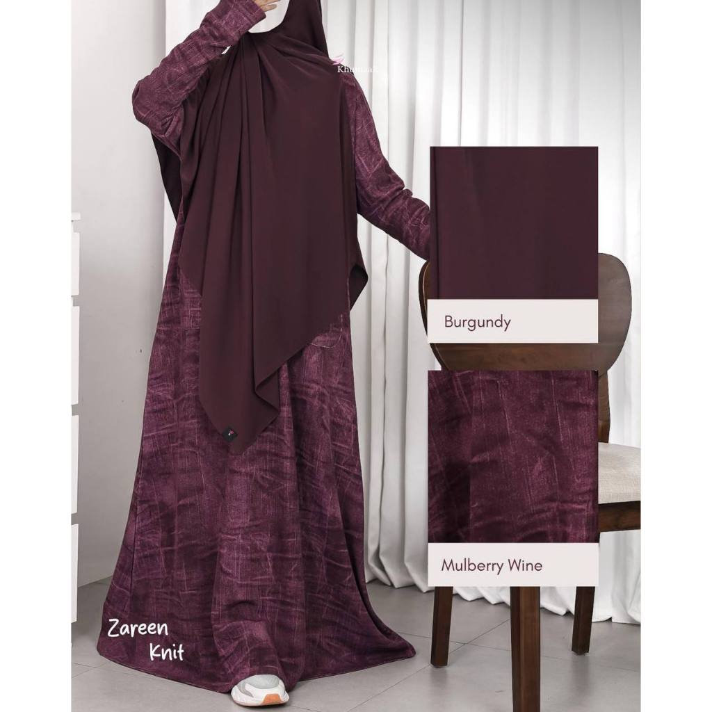 ZAREEN KNIT ABAYA BY KHUMAAZ/ ABAYA SYARI KEKINIAN/ ABAYA CANTIK/ ABAYA TERBARU/ ABAYA KEREN MANIS/ 