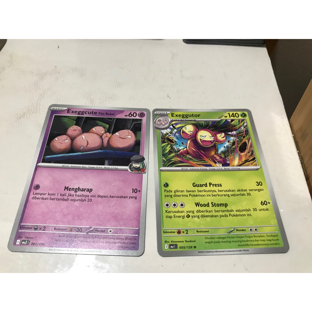 kartu pokemon exeggcute exeggutor