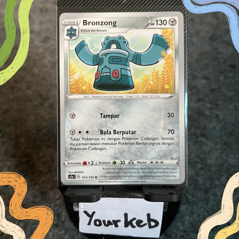 Bronzong U #103 Pokemon Indonesia Pedang & Perisai Set A