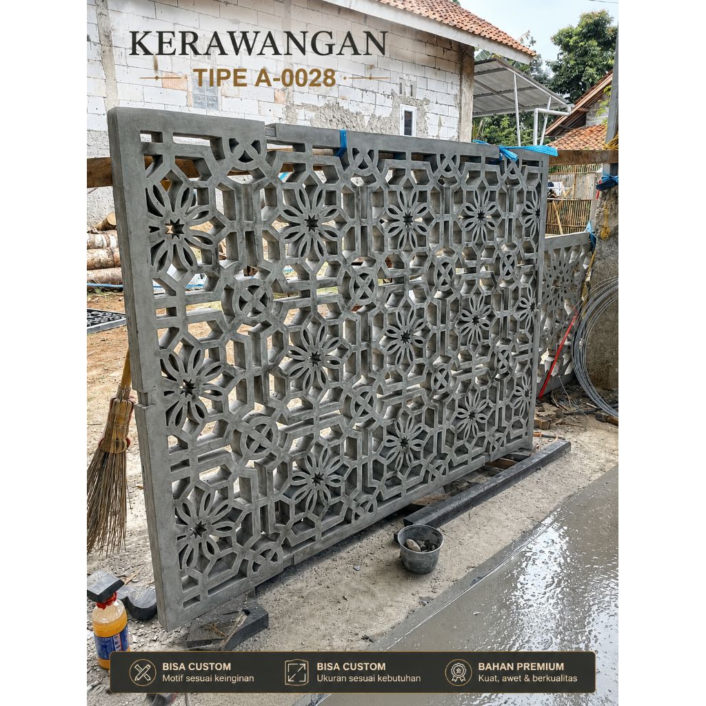 Panel Kerawangan GRC Motif BintangHarga: Rp750.000/m²