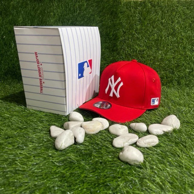 TOPI NY Putih New York Topi Baseball Merah Full Tag MLB Premium