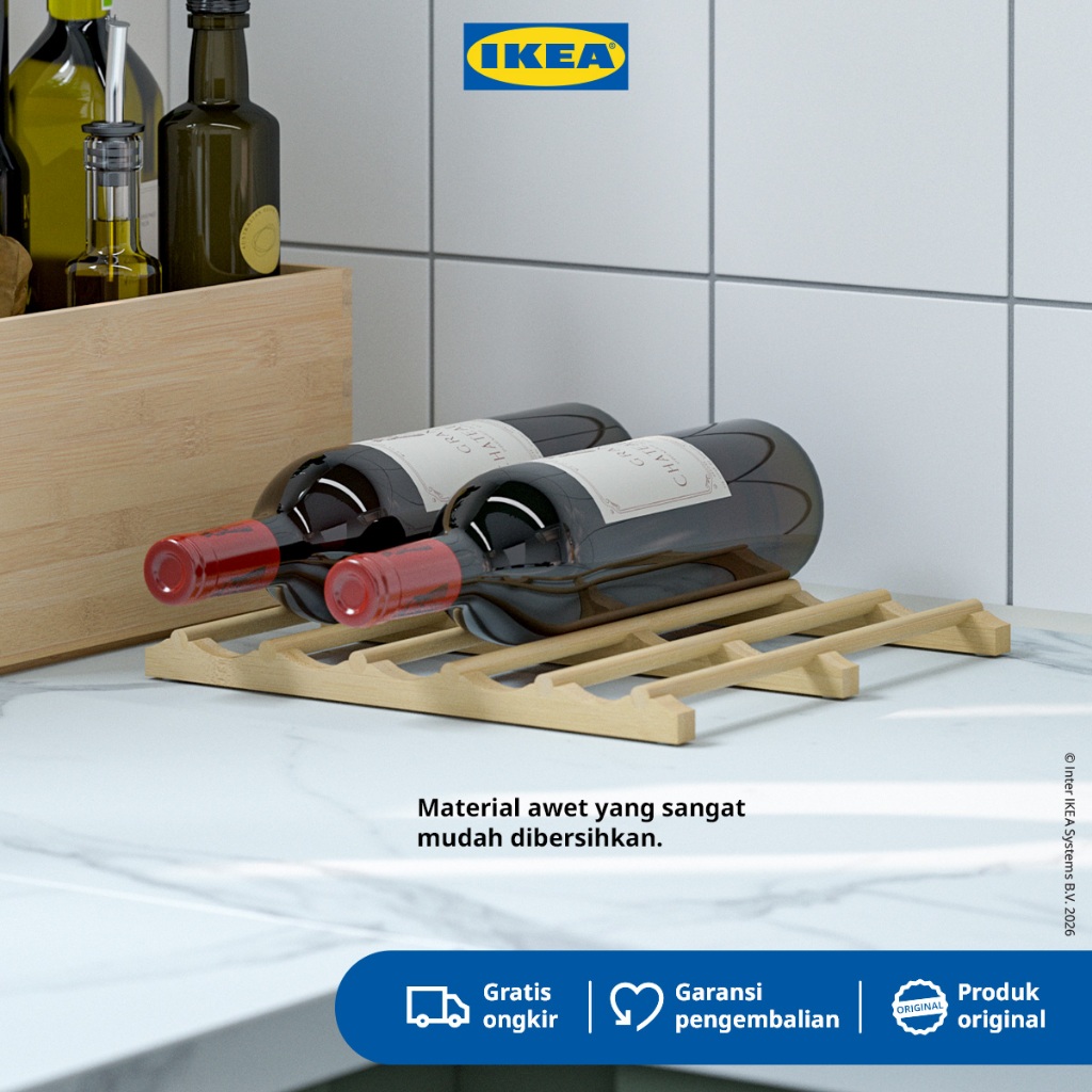 IKEA VARIERA Rak Botol Tempat Bumbu Bambu
