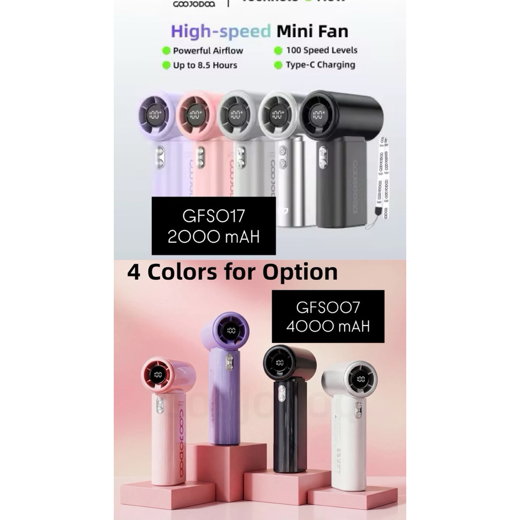 (READY) Kipas GOOJODOQ GFS007 MINI & GFS017 SUPER MINI ORIGINAL TERJAMIN