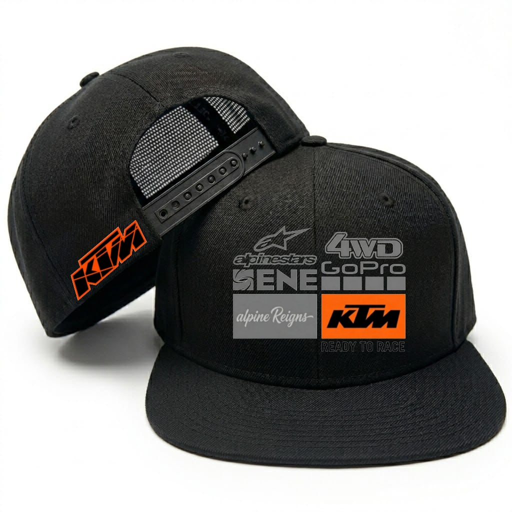 Topi Snapback KTM Pria Wanita | Topi KTM Snapback Pria Wanita Ready To Race Premium | Topi Racing Ke