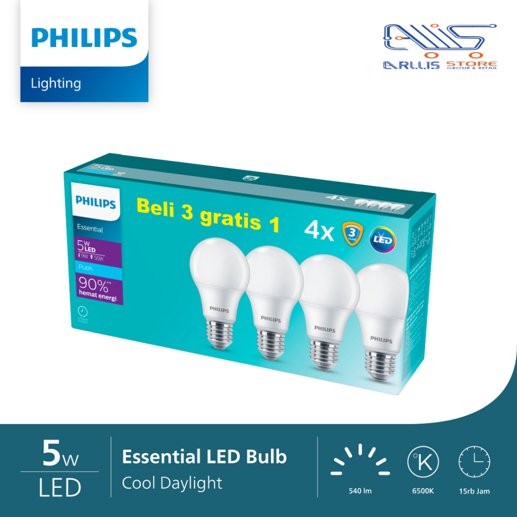 Lampu Philips 5Watt Multipack Bulb Essential