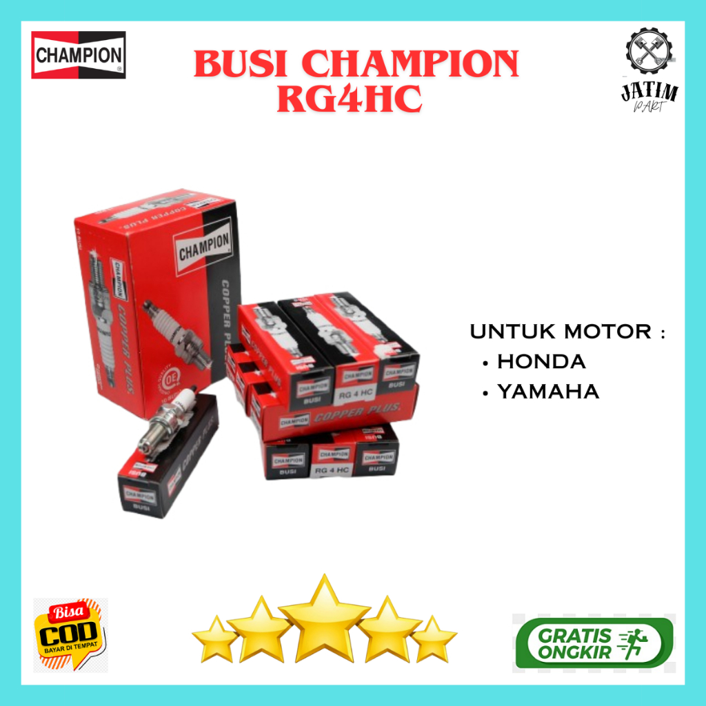 Busi Champion RG4 / Busi Motor Bebek Original Champion 10pcs