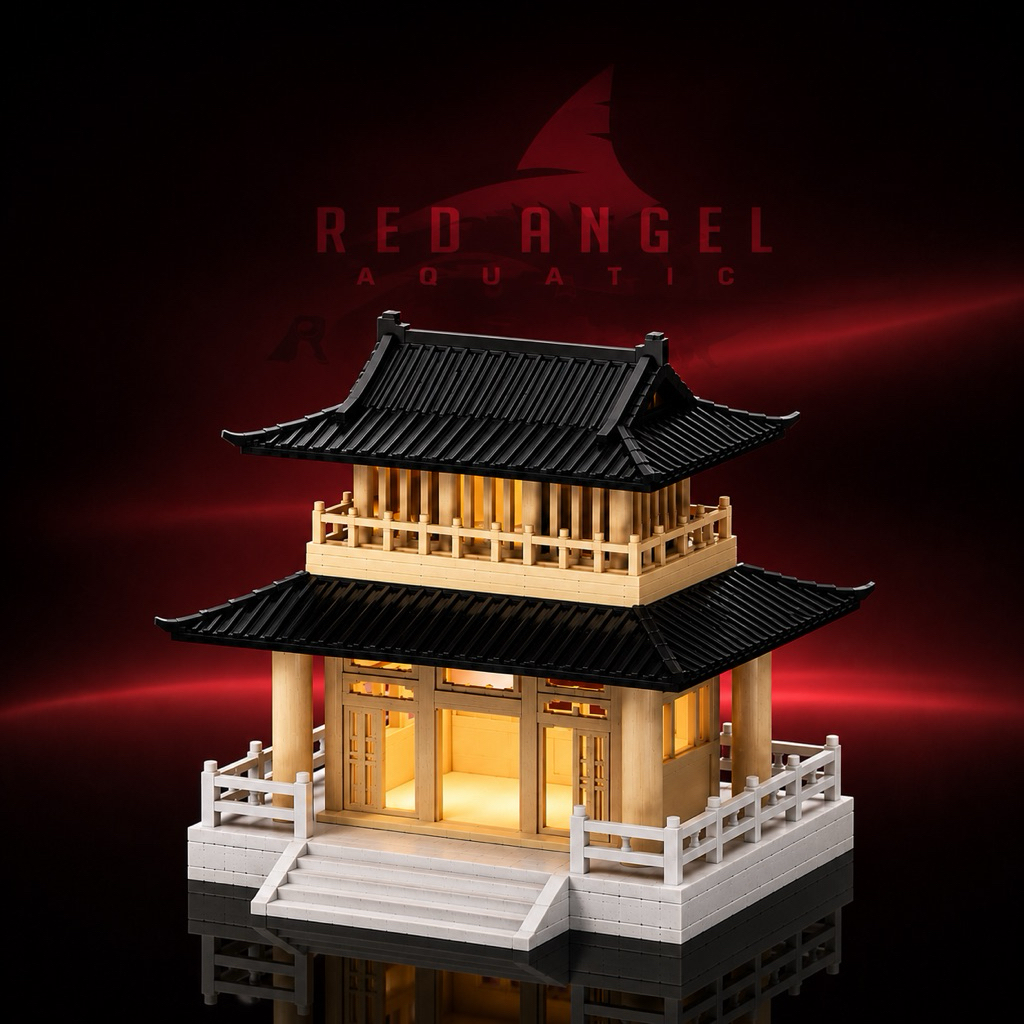 MINIATURE RUMAH KUIL BERLAMPU HIASAN AQUASCAPE PALUDARIUM DIORAMA