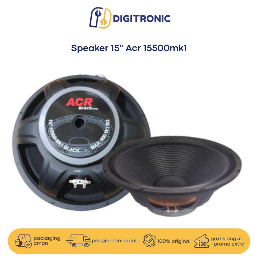 Speaker 15 Inch Full Range ACR 15500 MK1 Black