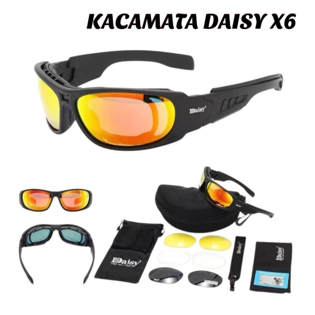 KACAMATA DAISY X6 TACTICAL KACAMATA POLARIZED KACAMATA PRIA OUTDOOR