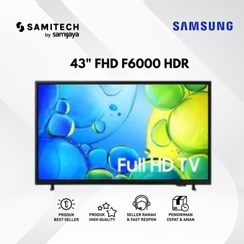 Samsung 43" FHD F6000 TV | HDR | OTS Lite | One UI Tizen 43" UA43F6000FKXXD FHD SMART UA 43F6000 43F