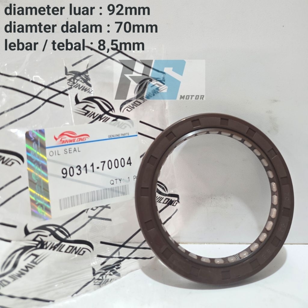 OIL SEAL CRANKSHAFT KRUK AS BELAKANG MOBIL TOYOTA KIJANG 7K KAPSUL KARBURATOR KIJANG 7K EFI 1.8 EFI 