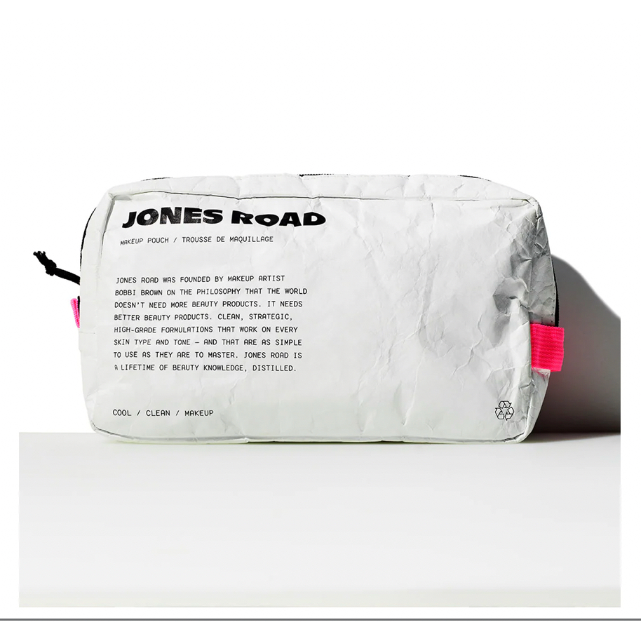 Jones Road Beauty Tyvek Dopp Kit Pouch / tas kosmetik makeup bag make up case cosmetic