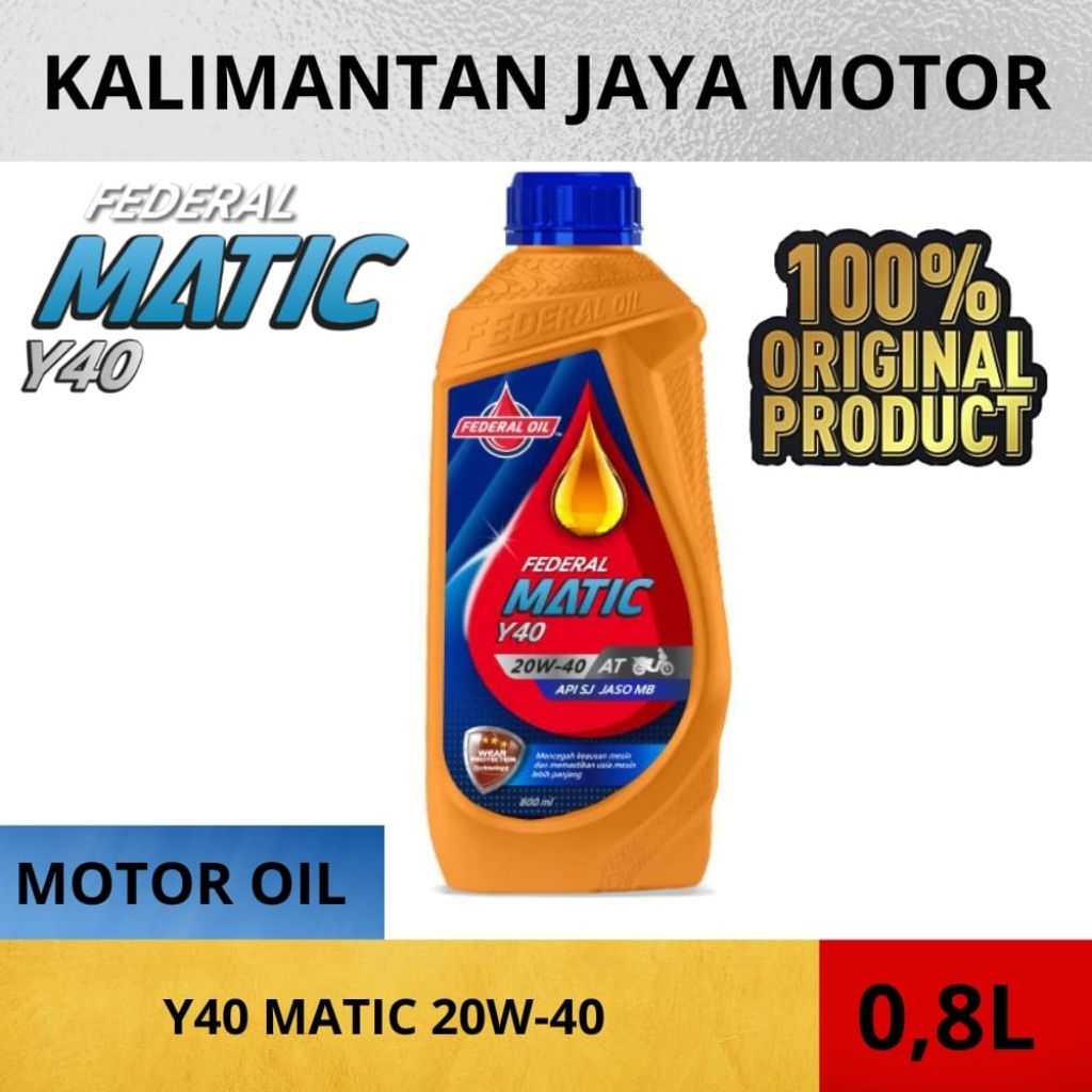 OLI MESIN FEDERAL MATIC Y40 20W-40 0,8L FEDERAL OIL.