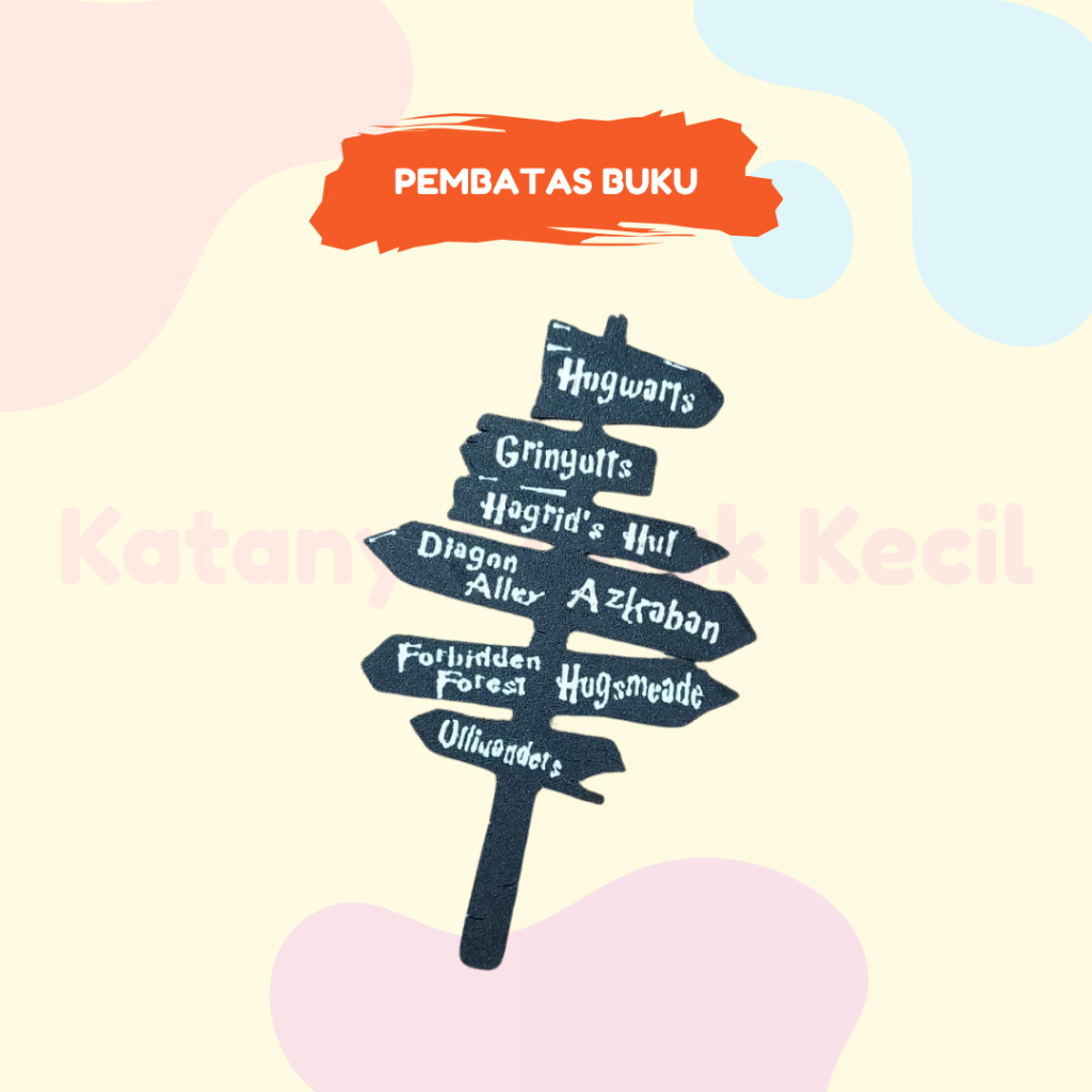 Hogwarts Sign Bookmark/Pembatas Buku Tanda Hogwarts