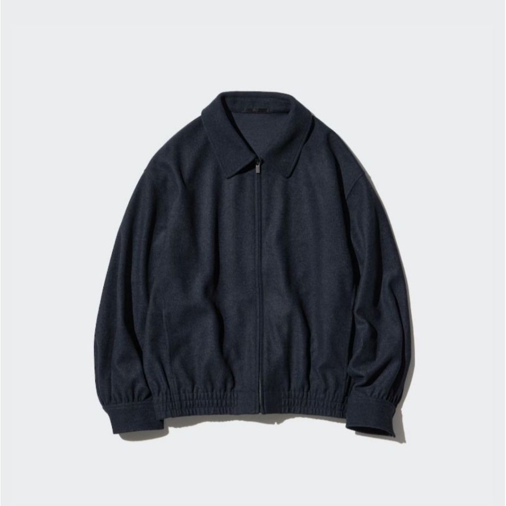 Uniqlo brushed wool blend blouson jacket