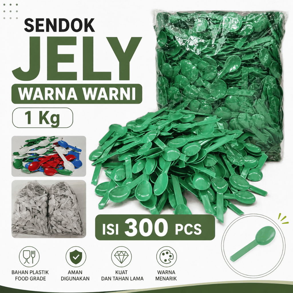[1 kilo] Sendok Jely Plastik Kecil Kiloan