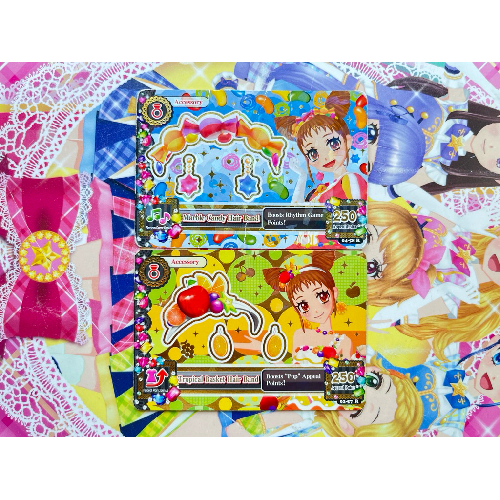 Kartu Aikatsu Premium Otome Arisugawa Marble Candy Hair Band Damaged Tropical Basket Hair Band Origi